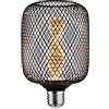 Paulmann 29082 Metallic Glow Edition lampadina a LED 230V LED cilindrica E27 elicoidale 3,5W 110lm 100 mm nero metallo 1800K