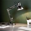 Brilliant Basic 92706Z15 - Lampada da tavolo funzionale con interruttore intermedio con testa girevole in metallo/plastica, in cromo - 16 cm e 50 cm di altezza