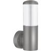 Zarivy Applique esterno Zafferano 1xe27 in elegante grigio, realizzato in policarbonato. Dimensioni compatte 19,6 x 9,1 x 13,4 cm e protezione IP44, ideale per esterni.