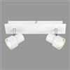 BRILONER Leuchten - Faretto da soffitto a LED, 2 lampadine, lampada girevole e inclinabile, 2x GU10, 5 Watt, 460 Lumen, 3.000 Kelvin, bianco
