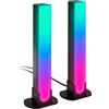 BRILONER - Set di 2 barre LED con controllo tramite app, Smart lampada LED RGBIC con controllo vocale, led da gaming con sensore musicale, Lampada Gaming, Luce d´atmosfera, altezza 24 cm