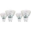 Eglo LED GU10 set di 4 lampadine, 2 spot con riflettore 3 Watt ciascuno (equivalente a 36 Watt), 240 Lumen, illuminante bianco caldo, 3000k, lampadina Ø 5 cm