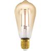 Eglo E27 LED dimmerabile, lampadina dorata vintage per illuminazione retrò, 4 Watt (equivalente a 28 Watt), 300 lumen, luce bianco caldo, 1700k, lampadina Edison ST64, Ø 6,4 cm