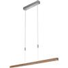 Fischer & Honsel - Lampada a sospensione, 1 LED da 24 W, in nichel opaco e legno di rovere chiaro