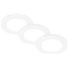 BRILONER - Set di 3 faretti da incasso LED 230V, faretto LED bagno IP44, faretti da soffitto, faretti LED, faretti da soffitto piatti, colore luce regolabile, bianco