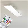 Briloner Leuchten Pannello luminoso a soffitto, luce da incasso, 18W, regolabile, controllo temperatura colore, controllo app, bluetooth, rettangolare, bianco, 59.5x15.5x4.5 cm, led, plastica;metallo