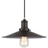 LUSSIOL Lampada Memphis pm, sospensione metallo, 40 W, nero, ø 26 x 12 cm