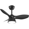 Eden pulse Ventilatore da soffitto nero 36 W 2680 lm 3 pale, 3 temperature, 35/47,5x82x82 cm