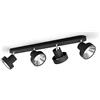 Philips LED Faretto Bukko, 4 Punti Luce, LED SceneSwitch, Metallo Nero