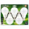 Nityam Confezione da 5 Standard A60 6 W E27 3000 K Lampadina LED, Bianco, 10.9 x 6 x 6 cm, 5 unità