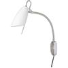 Brilliant Lampada BRILLIANT Morato fornitura lampada da parete e interruttore ferro / bianco | 1x D45, E14, 40W, adatto per proiettori a caduta (non inclusi) | Scala da A ++ a E | Con linea di alimentazione e interruttore del cavo