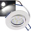 ChiliTec - Faretto da incasso a LED, 5 W, 520 lumen, luce bianca neutra, alloggiamento in alluminio, 5 W, 1 pezzo