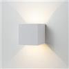 LUSSIOL Applique da Parete Interno/Esterno Goby, Bianco