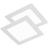 Wonderlamp W-E000047 - Faretto LED ultrapiatto, quadrato, bianco, illuminazione 18 W (1.450 lumen), 6.000 K, luce fredda Moderno 2 unidades bianco