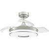 Eden pulse Ventilatore da soffitto in nichel 48 W, 32/44,5 x 38/91 cm, 6 velocità 91d 3000-4000-6000 K, 3 pale pieghevoli