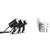 Philips Hue White and Color Lily Kit Base con 3 Faretti da Esterno Integrati, 8 W, Nero + Philips Hue white Lampada da parete LED Tuar Acciaio Spazzolato, Alluminio