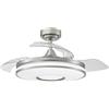 Levitantes Ventilatore da soffitto in nichel, 3 pale pieghevoli, 32/44,5 x 108 cm, 3 temperature di luce