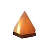 Himalaya Salt Dreams Illuminato USB Piramide con Base in Legno, Sale di Cristallo dal Punjab/Pakistan, Colore: Arancione, ca. 7 x 7 x 11 cm, 2 unità