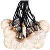 DecoKing Catena luminosa a 10 LED con timer, lampadina bianca calda, statica, a batteria, decorazione da giardino