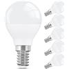 LEDYA STANBOW Lampadina LED E14 5W, lampadina bianca calda 3000K a forma di goccia, lampadina LED P45 5W 470LM sostituzione per lampadina alogena 40W, non dimmerabile, durata 25000 ore, CRI>80, 6 pezzi