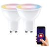KOZII Set di 2 lampadine LED collegate GU10 Spot 5W - Lampadina GU10 LED con variazione di luminosità - lampadina collegata Alexa e Google Home - Lampadina LED GU10 da 345 lumen, confezione da 2 pezzi
