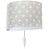 Dalber - Lampada da parete E-27, Stella grigia, Multicolore, 31 x 14.5 x 22.5