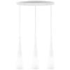 Ideal Lux Milk SP3 Lampada a Sospensione, Vetro, Bianco