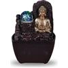 Zen Light Fontana interna Buddha Zen Luce LED Colorata - Decorazione Spirito Zen - Oggetto portafortuna Feng Shui - Fontana da tavolo - Idea Regalo Futea e Utile Piccolo Prezzo - H 18 cm - Theravada Zen'Light