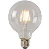 Lucide, lampadina LED - dim. - 1 x 5 W LED Lampadina a filamento 2700 K - Diametro 9.5 cm - trasparente