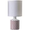 Lussiol 233771 Comodino, Lampada Decorativa, Ceramica, Bordeaux, ø 14 x H 29 cm