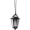 Zarivy Lanterna in alluminio e vetro da soffitto, modello Marsiglia, IP44, attacco E27, potenza 100 W. Elegante colore nero, dimensioni Ø22x96,5 cm, ideale per illuminare con stile.