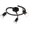 WatioWave REGLETA 3 FOCOS PARIGI NERO GU10