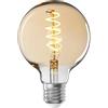 ITENSE - Lampadina a LED, lampadina a LED a colori - Lampadina LED decorativa e27 - Forma globo - Set di 2 pezzi - 4 W - 400 lumen - Forma: G80 - Vetro ambrato - Ideale per creare un'atmosfera