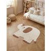 Hanse Home Tappeto per bambini Emmi facile da pulire, antiscivolo e lavabile, a forma di elefante, morbido tappeto da gioco per la cameretta dei bambini, tappetino da gioco, crema, multicolore, 95 x