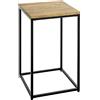 HAKU Tavolino in legno massello di rovere e metallo nero Tavolino da salotto Tavolino da divano - Dimensioni: L 35 x A 60 x P 35 cm Stile: Moderno