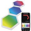 EMOS - Lampada da parete Smart Hexagon, set di espansione 3 elementi esagonali - Illuminazione modulare WiFi con spettro di colori RGBIC, regolabile - HandyApp, assistenti vocali - bianco