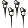 A0gled Illuminazione da giardino a LED,lampada da giardino a LED 12W,luce da giardino impermeabile IP65 con picchetto,lampada da giardino decorativa per prato da giardino esterno,1200LM(4-IN-1,bianco caldo)