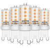 AGOTD 4W G9 LED Lampadine, Lampade LED Bianche Calde da 2700K, Equivalente a 40W Lampada Alogena, 400LM, AC220-240V, Angolo di visione 360°, Confezione da 5