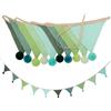 Cozary Ghirlanda Bandierine in Tessuto, 2,6 m Decorazione Cameretta Bambini Colorata, Bandierine Triangolari per Cameretta Neonato, Lettino, Compleanno & Festa