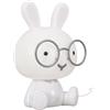 HOME DECO KIDS - LA11042 Lampada da Comodino LED Coniglio Bambino, Luce Notturna USB Ricaricabile, Tasto Touch, Intensità Luminose Variabili, 14.50 x 12.00 x 23.50 cm, Bianco-Grigio Chiaro