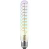Eglo lampadina LED E27 dimmerabile colorata, lampadina a spirale scintillante a forma di tubo, lampadina arcobaleno, 4 Watt, 200 Lumen, bianco caldo, 2000k, lampadina Edison T30, Ø 3 cm