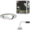 Paulmann 92439 Faretto da incasso LED Nova Angolo rotondo 84mm 50° RGBW+ 6W 500lm 230V Acciaio spazzolato alluminio pressofuso