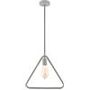 GTV GIJA 2751 - Plafoniera triangolare, AC220-240 V, 50/60 Hz, 1 x E27, max. 40 W, IP20, 38 x 10 cm, colore: Grigio
