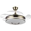 Levitantes Ventilatore da soffitto in pelle 4 pale pieghevoli, temperatura regolabile, 34,5/42 x 40/91 cm, 59 W 6980 lm