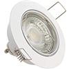 Xanlite PACK5SP50AB - Set di 5 faretti da incasso con lampadina LED GU10 inclusa, in plastica, bianco caldo