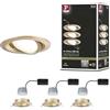 Paulmann 92406 Faretto da incasso LED 3-Step-Dim Nova Angolo rotondo 84 mm 50° Angolo 3 x 6 W 3 x 470 lm 230 V dimmerabile 2700 K Oro opaco