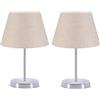 WELL HOME MOBILIARIO & DECORACIÓN Set di 2 lampade da notte 37 cm colore grigio talpa