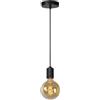 LUCIDE JOVA - Lampada a sospensione, Ø 4,6 cm, 1 x E27, colore: Nero