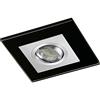 CristalRecord Class - Faretto da incasso, alluminio, oscillante 30, vetro decorativo nero