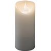 Konstsmide 3D Living candela senza fiamma luce a batteria con 4 o 8 ore Funzione timer 13.5 x 7.5 cm, bianco caldo, cera, Warm White, 17.5 x 7.5 cm